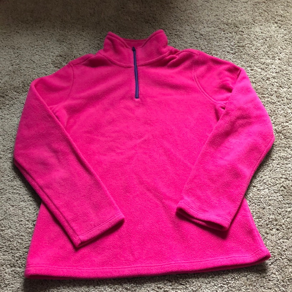 French Toast Fleece Girls Size‎ 10/12 Pink 1/4 Zip Sweatshirt